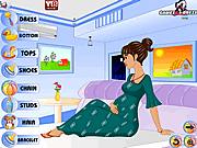 Скачать флеш игра Беременная женщина одевается онлайн. Eng - Pregnant Lady Dress Up для телефона